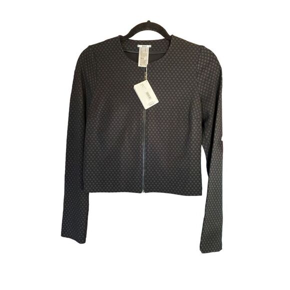 Wolford NWT Fabienne black, textured, polkadot, full zip, Cardigan/Jacket S/6 - Picture 2 of 5